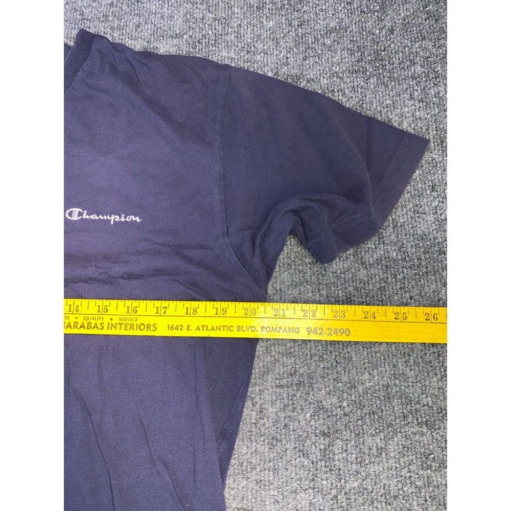Champion Tee Shirt Mens Medium Navy Authentic Athletic Apparel V‎ Neck Pullover - Picture 6 of 6